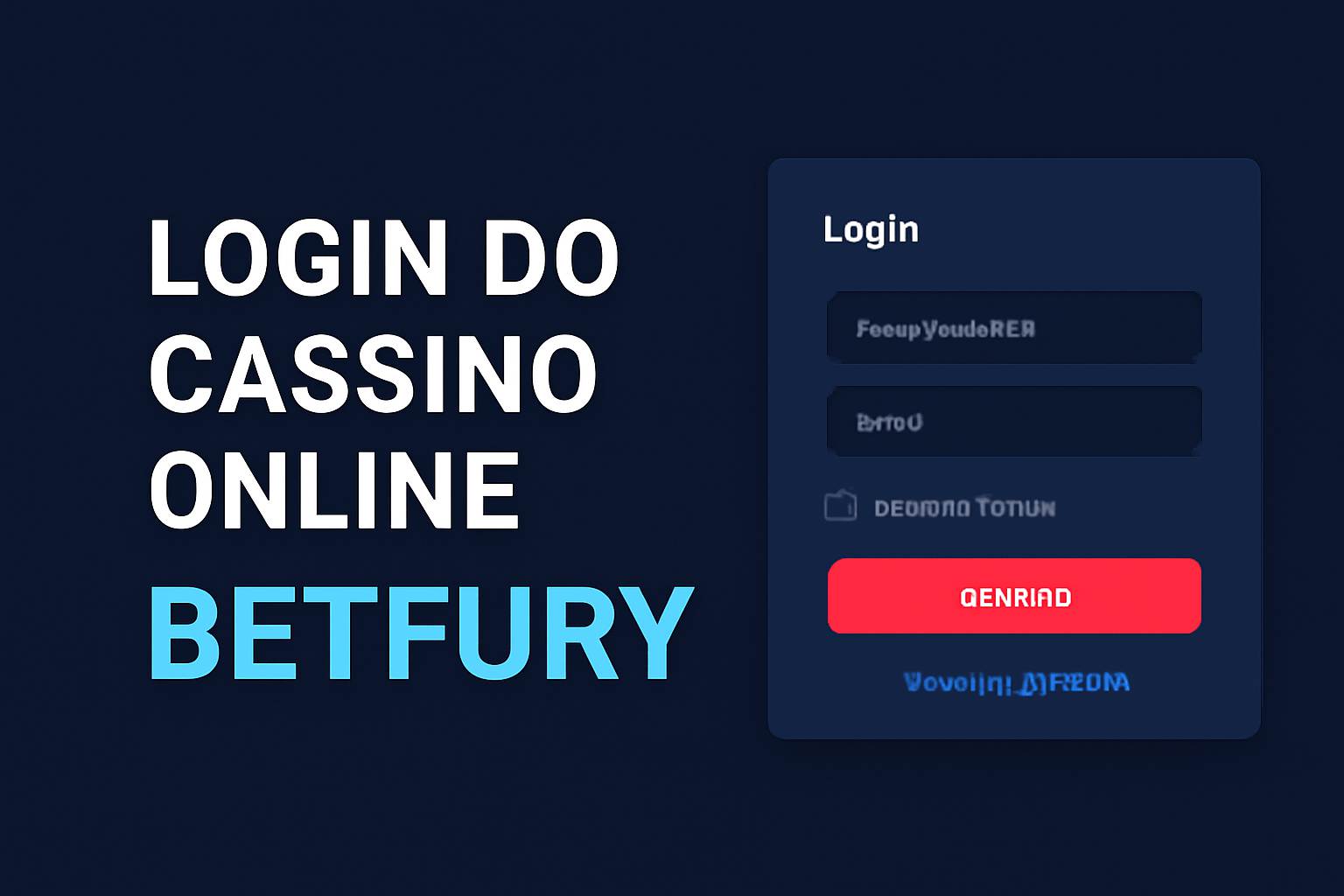 Criar uma nova Conta no plataforma BETFURY